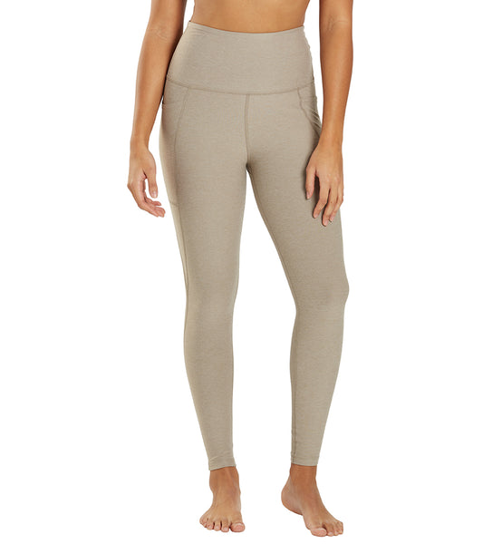 Beyond Yoga Spacedye Caught in the Midi High Waisted Legging in Chocolate  Chip Espresso