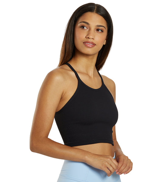 Free People, Happiness Runs deals Puff Sleeve Crop Tank, Black