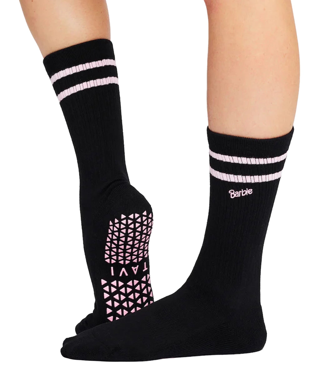 Classic Low Rise Grip Socks - Black Sporty Stripe (Barre / Pilates)