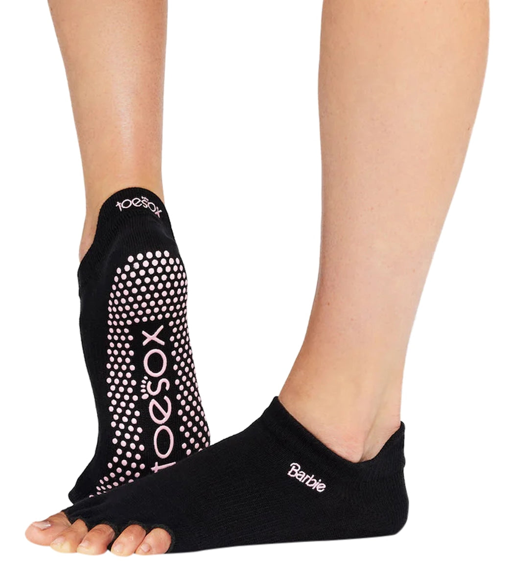 ToeSox Women's Mia Ribbon Grip Toe Barre Socks Pink