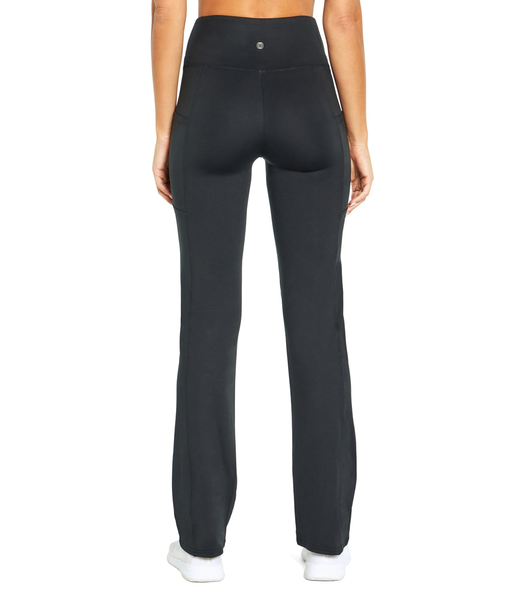 Balance Collection Womens Emilia High Rise Pocket Bootcut Yoga Pant Black :  : Clothing, Shoes & Accessories
