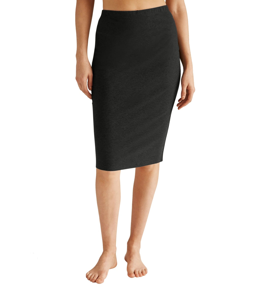 Black knee clearance length skirt yoga