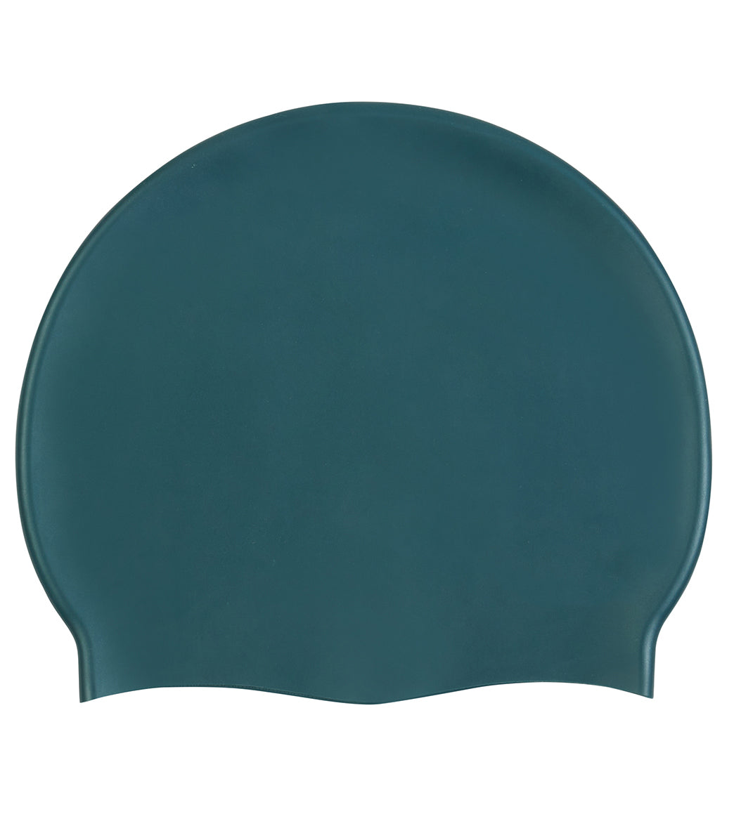 Sporti Silicone Swim Cap Dark Navy Blue