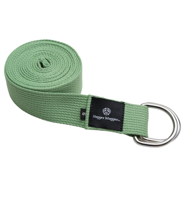 Hugger Mugger D-Ring Cotton Yoga Strap 6' - Light Green