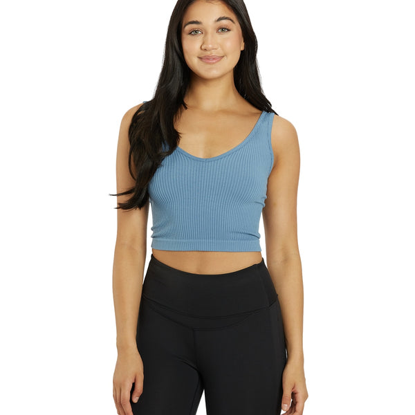 NEW Free People Movement Racerback Cropped Ribbed Stretch Overlay Sports offers Bra