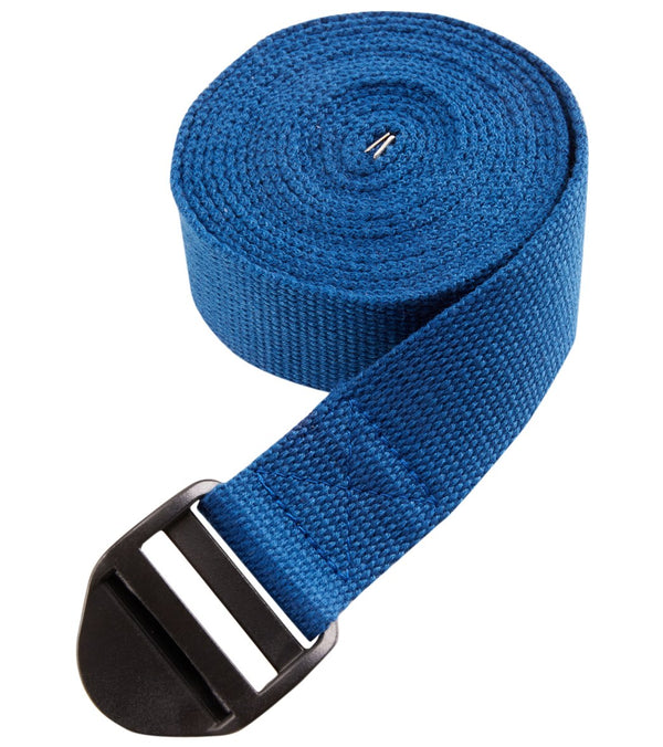 Everyday Yoga 6 Foot Yoga Strap in Lapis, designed to enhance flexibility and support in yoga practice. This durable, blue yoga strap features a secure buckle for easy adjustments and improved grip. Ideal for deepening stretches and achieving challenging poses.