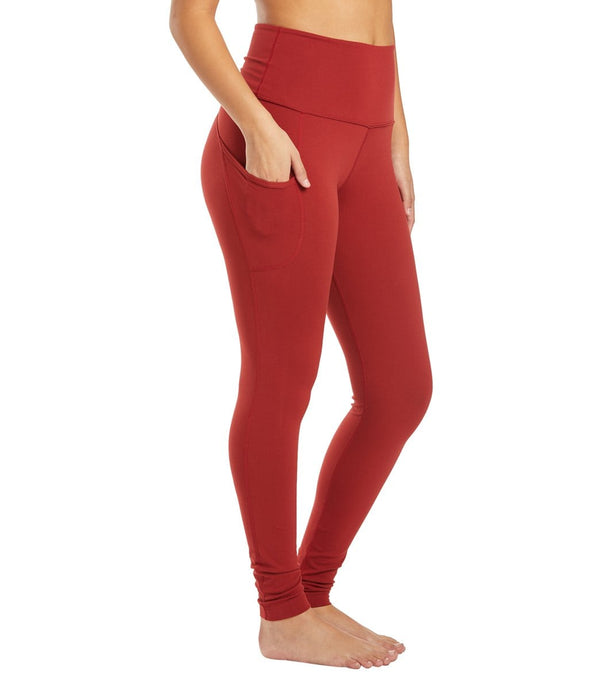 Everyday Yoga High Waisted Go-To Pocket Leggings 28" - Auburn Red - XS