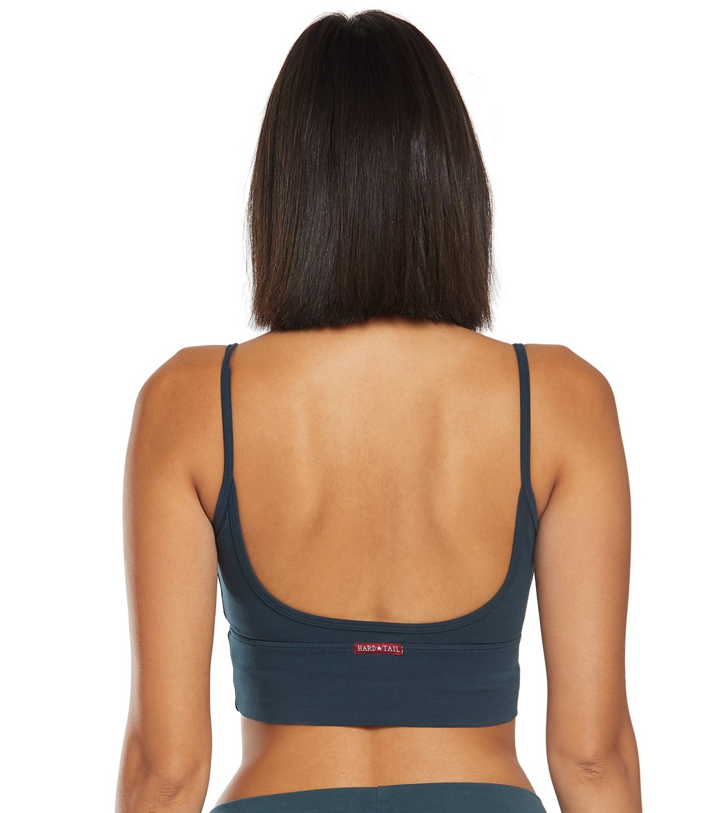 Hard Tail Low Back Cut Out Midi Sports Bra at EverydayYoga