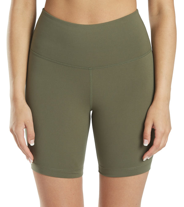 Everyday Yoga High Waisted Biker Shorts 7" - Dark Olive - Large