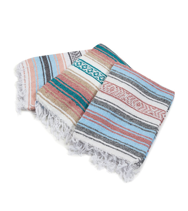 Native Yoga Economy Falza Blanket - Orange/Mint