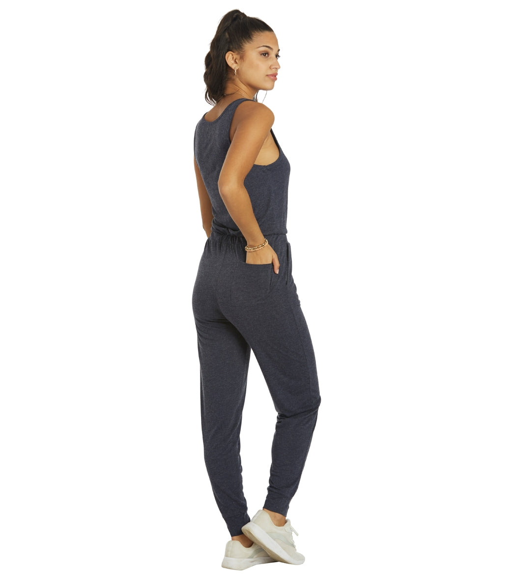 New Spiritual Gangster Perfect Lounge factory Jumpsuit L Heather Navy