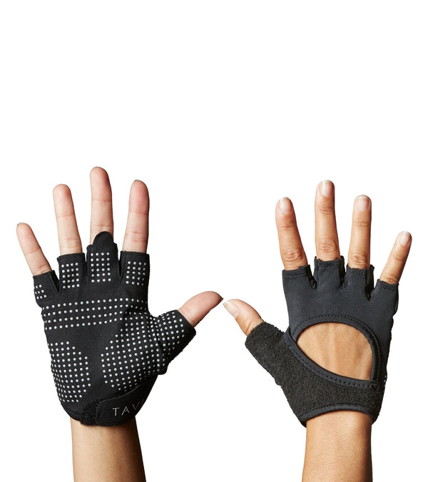 Tavi Half Finger Grip Gloves - Ebony - L