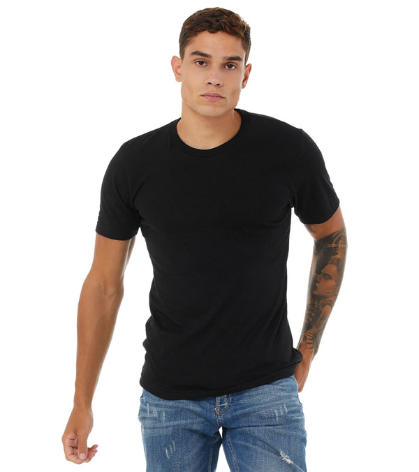 Bella + Canvas Triblend Crew Tee - Solid Black Triblend - L