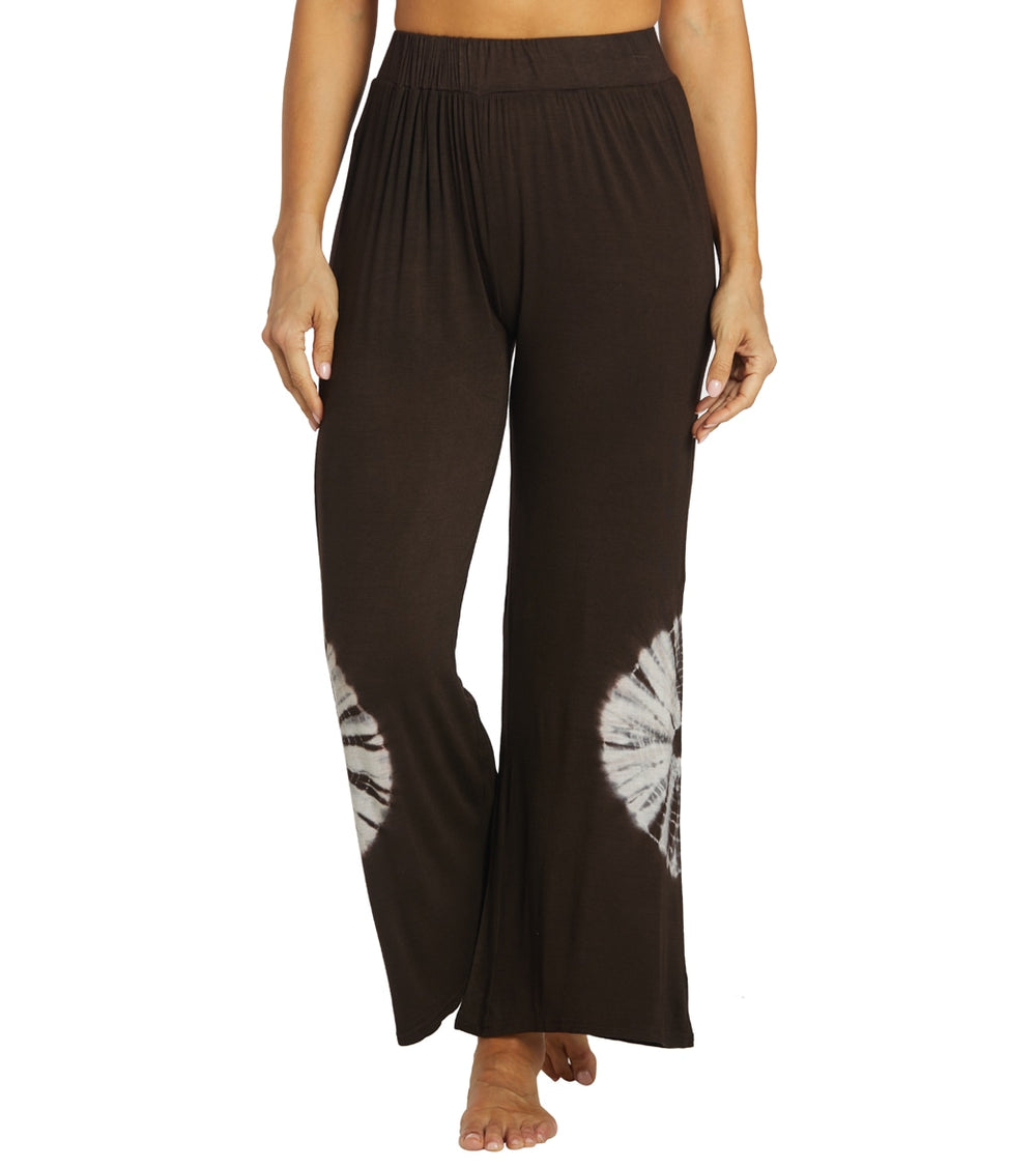 Betsey Johnson Performance Wide Leg Pants With Side Slits at EverydayYoga Free Shipping