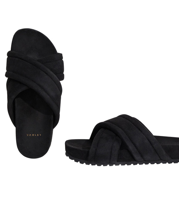 Varley Ronley Quilted Slides 2.0 - Black - 37