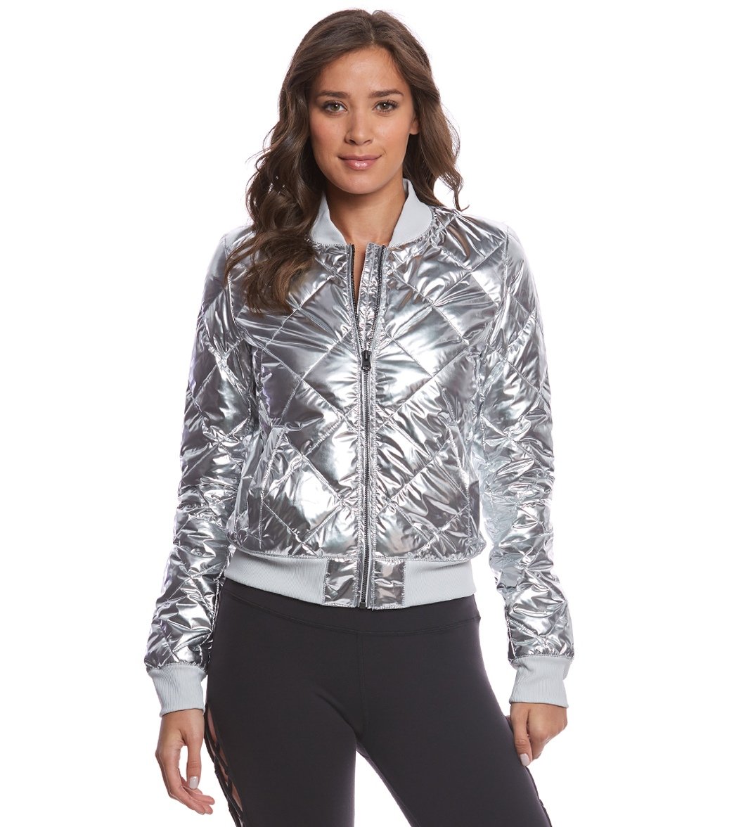 ALO deals YOGA Idol Bomber Silver Jacket