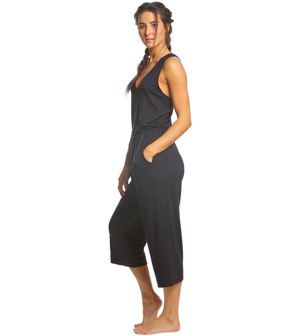 Beyond Yoga Farrah orders crisscross cutout cropped wide-leg jumpsuit size S small