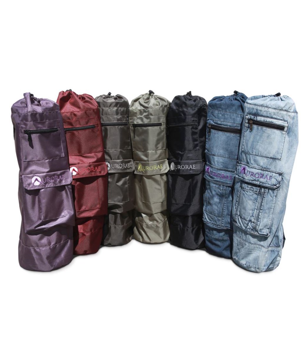 Aurorae Yoga Mat Bag, Yoga Mat Strap with large zipper pocket