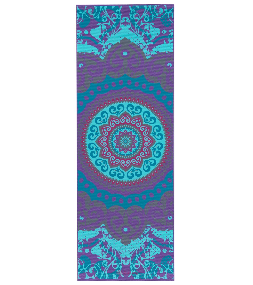 Gaiam Rubber Yoga Mat, Turquoise, 4-mm
