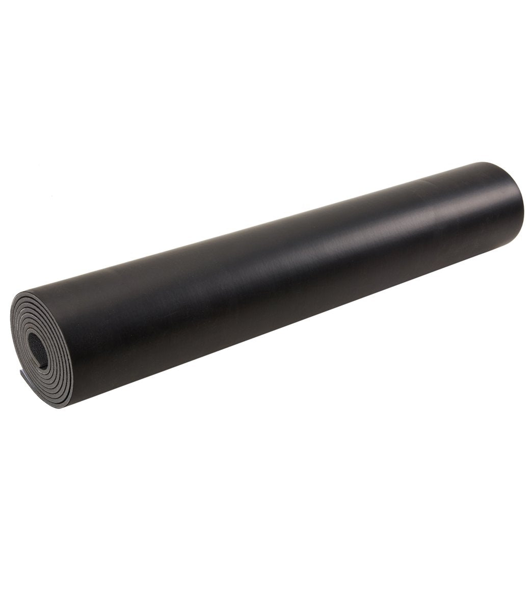 Gaiam Sol Dry-Grip Yoga Mat, Black, 5mm (Longer/Wider)