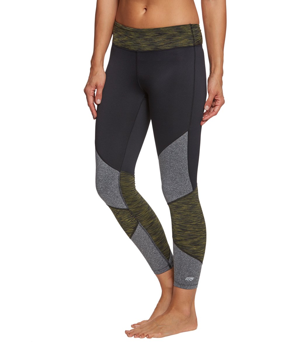 Marika Tek Athletic Leggings Sz 8-10 Capri Turquoise Exercise Yoga Waist  Pocket | eBay