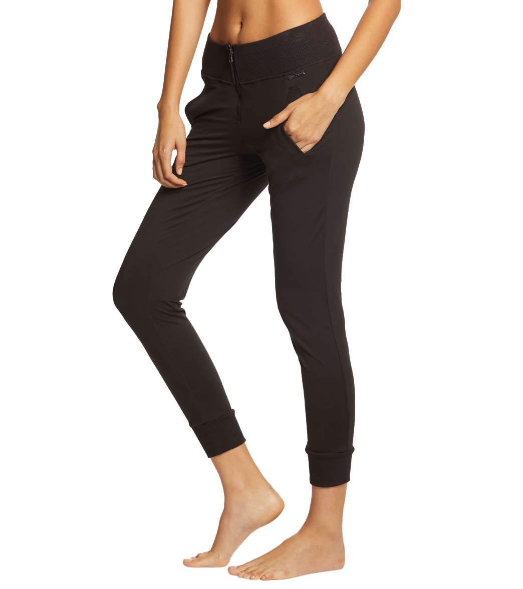 Betsey Johnson Performance Front Zipper Joggers at EverydayYoga.com - Free  Shipping