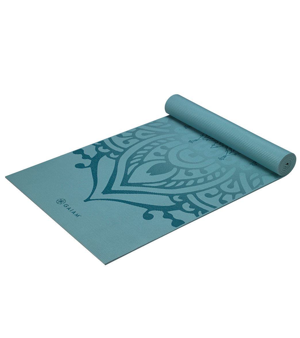 Gaiam Yoga Mat - Premium 5 mm Dry Grip Extra Long Thick Non-Slip