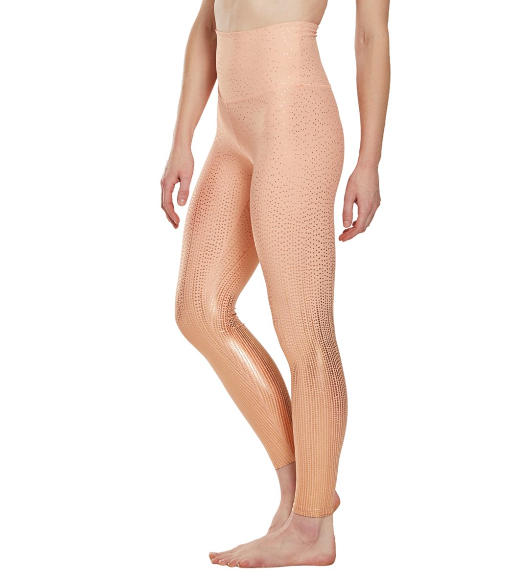 NWT Beyond Yoga Shimmer Essential Long Leggings - M, Black/Silver