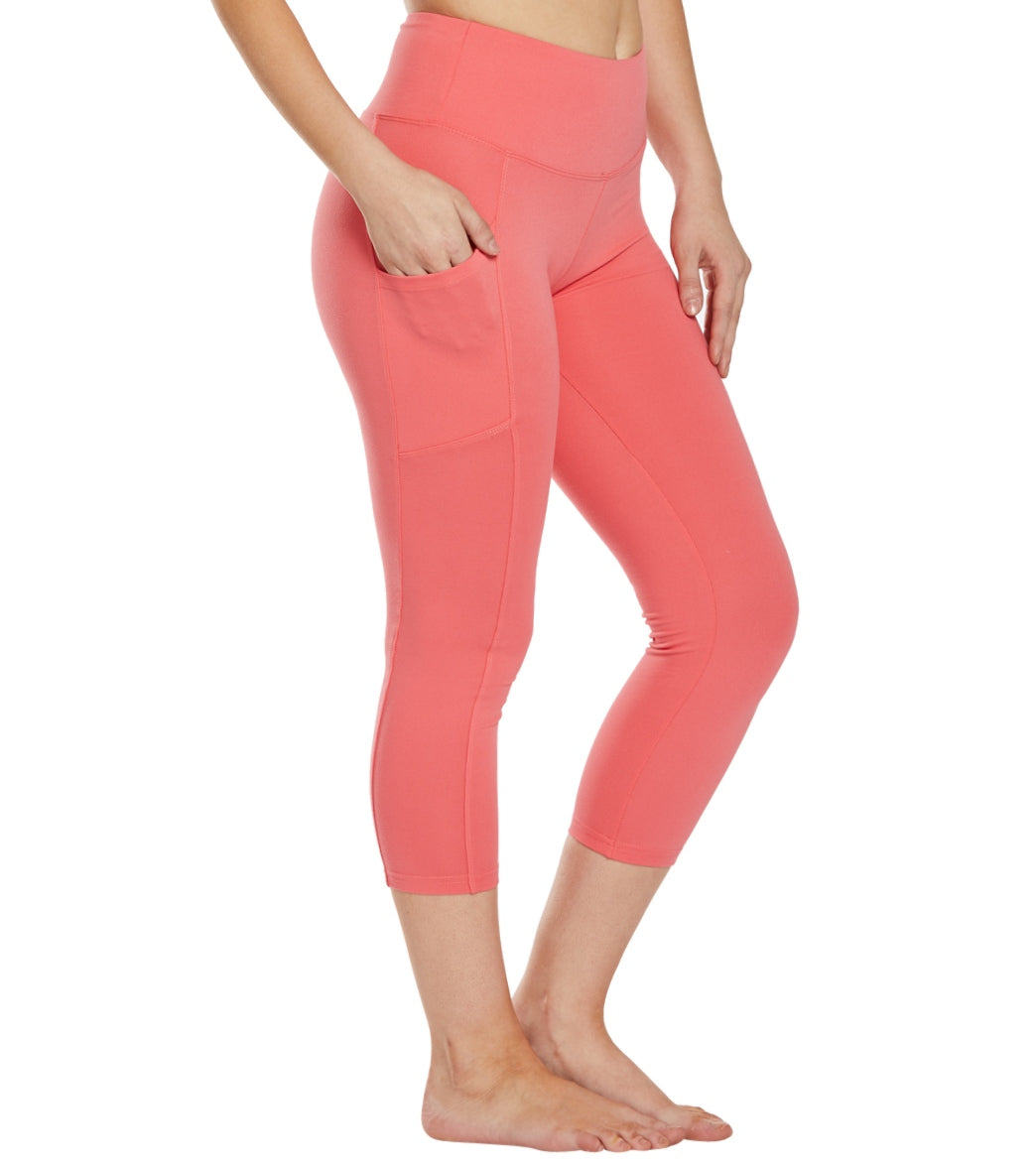Balance Collection Womens Easy High Rise Capri Legging Black : :  Clothing, Shoes & Accessories