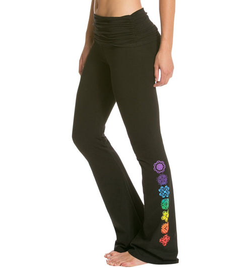 Chakra Crystals Yoga Leggings high Waist Full Length Silky 