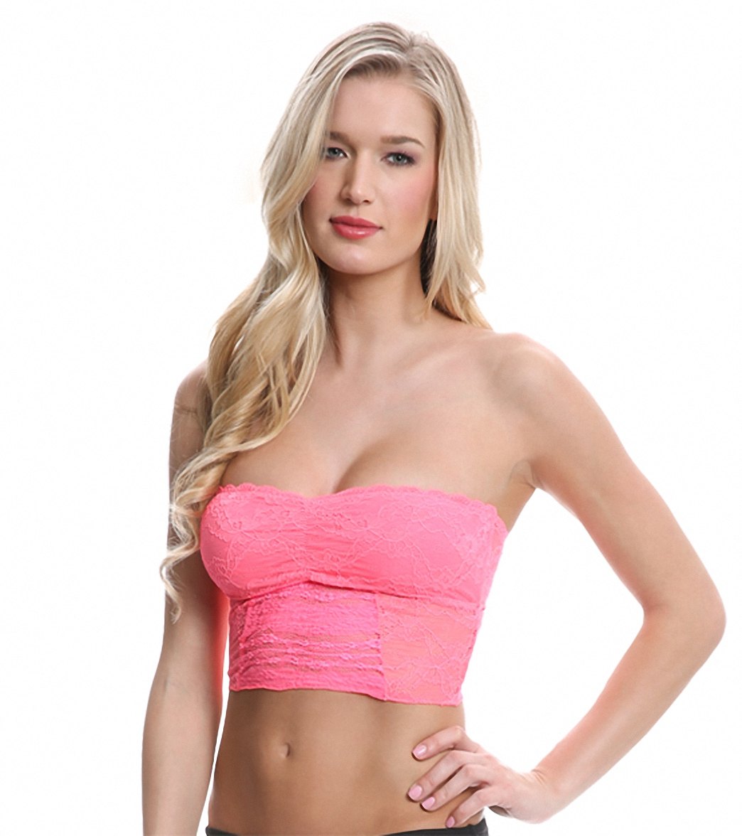 Unwind And Relax Lace Bralette In Coral