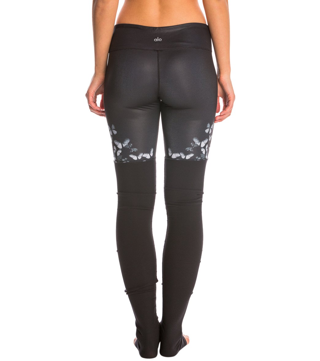 Alo Yoga Goddess Leggings in Black and Gray Size XS
