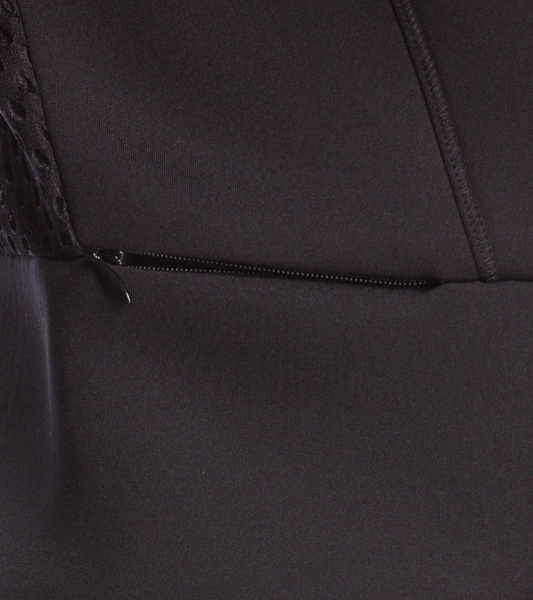 Alo Yoga Shell Mesh-Sleeve Cropped Sport Bomber Jacket, Black