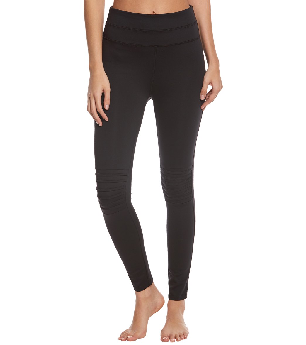 Free People Movement - Black Tie String Leggings Cotton Spandex