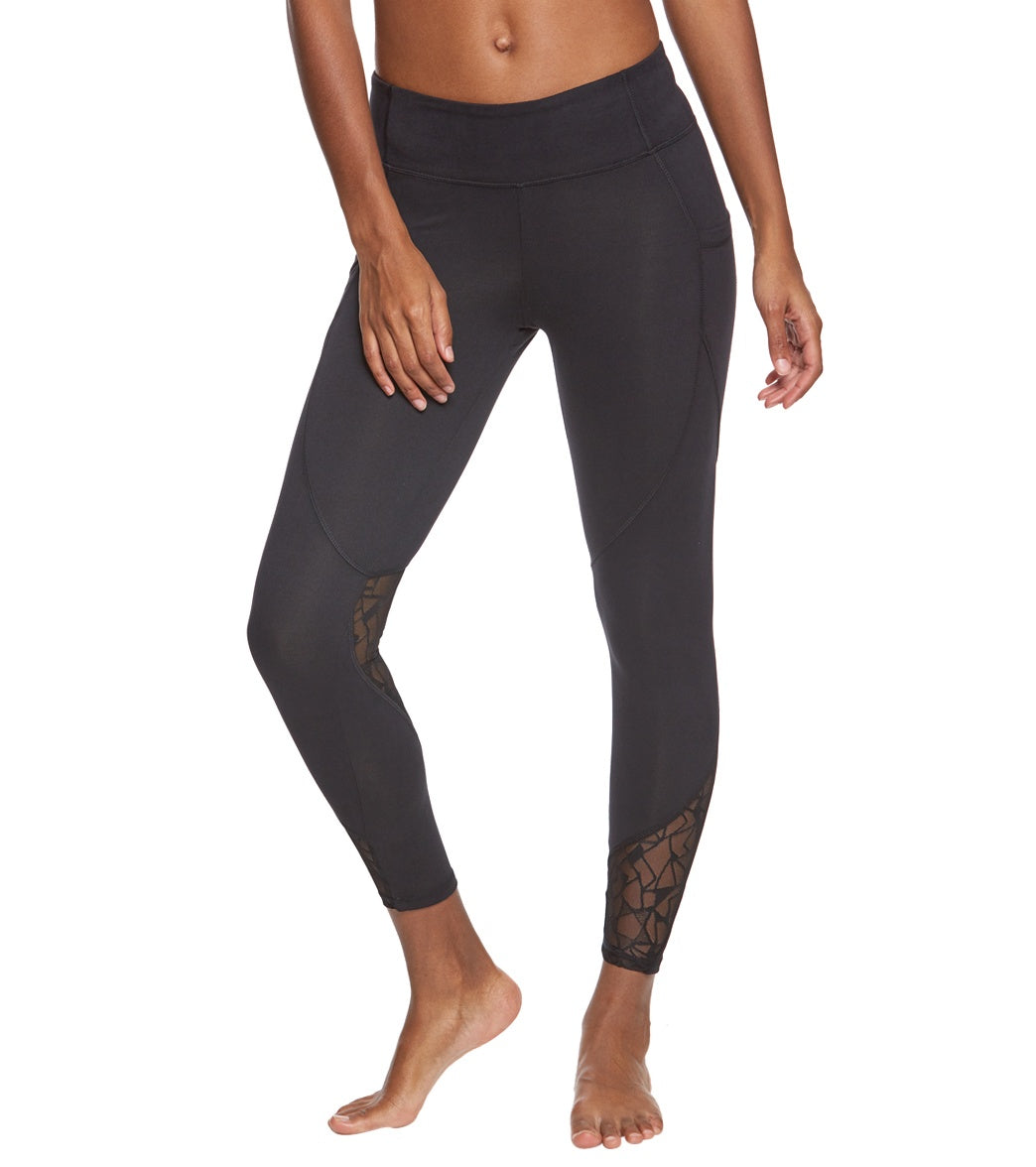 Gaiam Women's Om High Waist Relax Leggings or Capris with Side Pocket (Size  L)