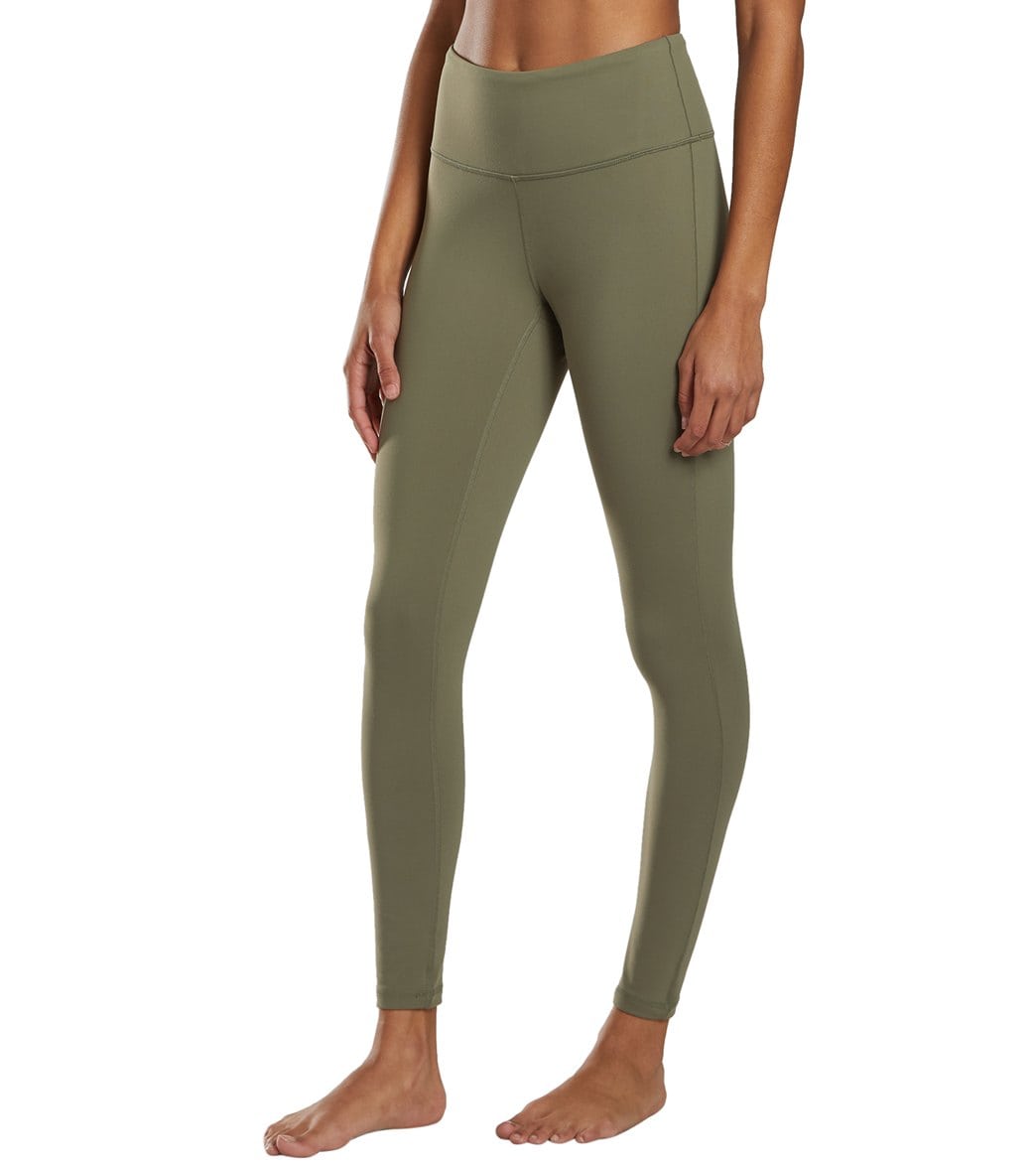 Lululemon Stretch High-rise Pants 7/8 Length In Bronze Green