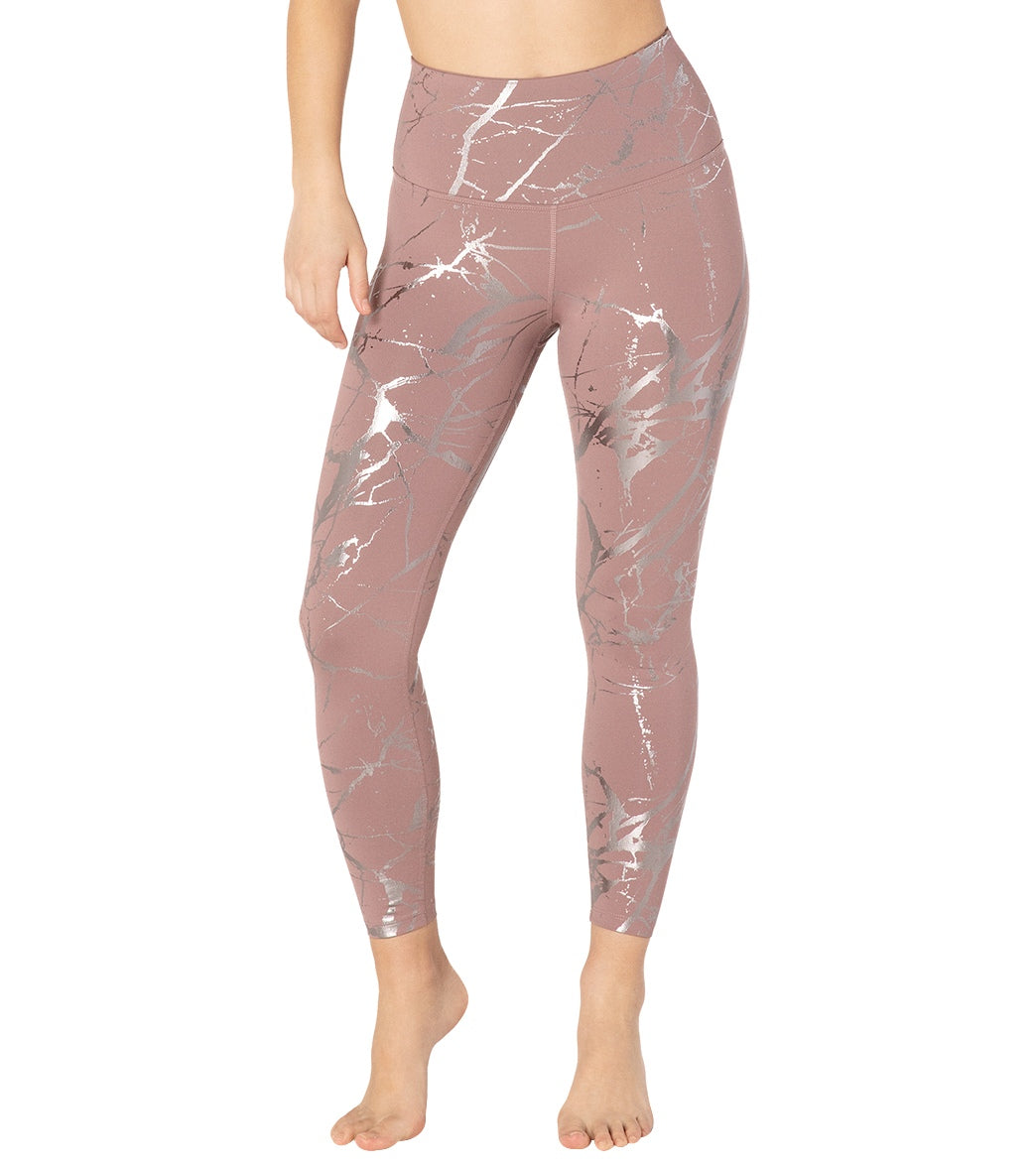 Meditate Recycled Ankle Biter Leggings, Pink