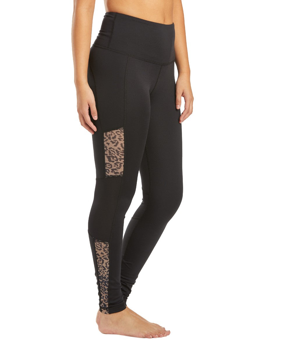 Marika Women's High Waisted Yoga Leggings - Black Cheetah Print