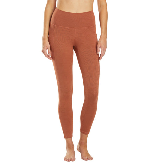Beyond Yoga, Pants & Jumpsuits, Beyond Yoga Spacedye Hi Waisted Midi  Legging Raspberry Peach Sz Xs D4
