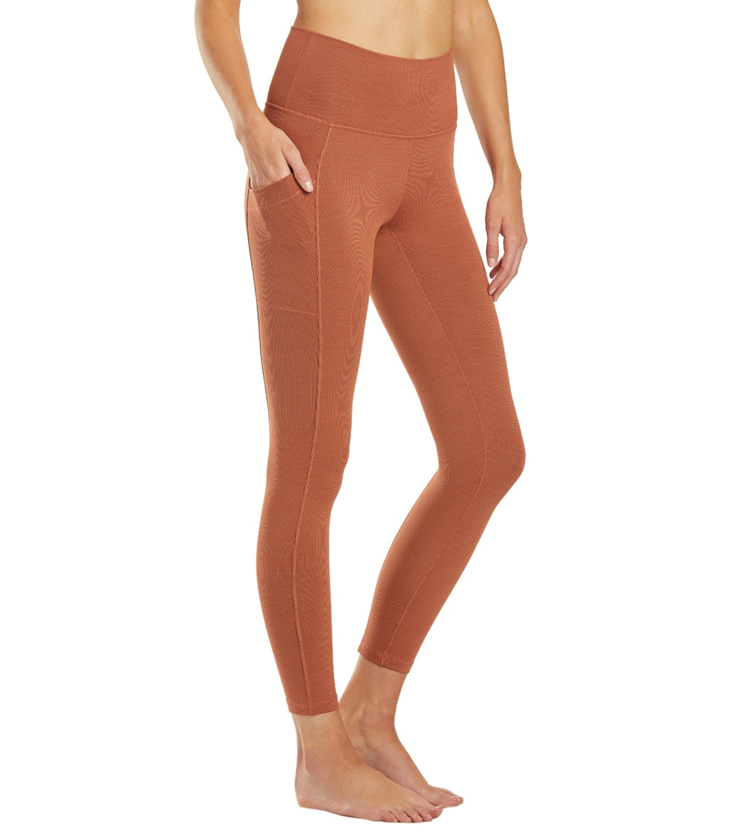 Prana Womens Pants Large Brown Leggings Stretch Compression High Rise  Outdoor