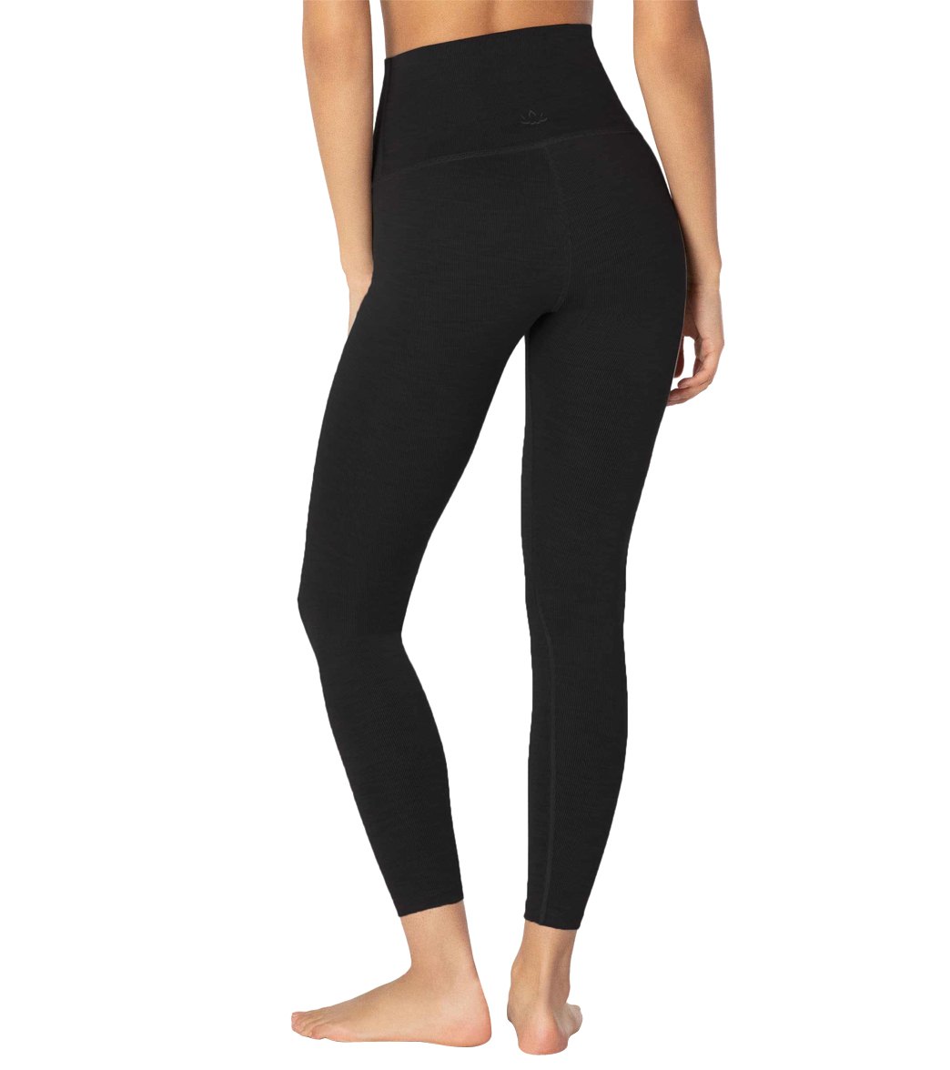 Buy Beyond Yoga Heather Rib Midi Jogger In Black - Black Heather