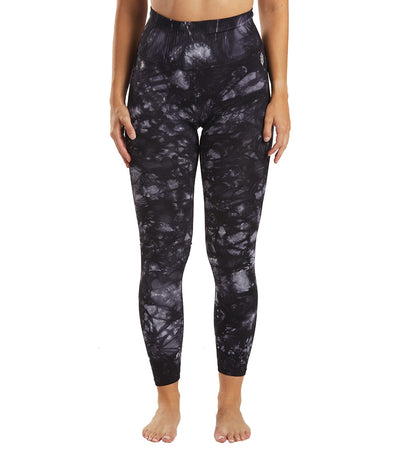 Free People Movement Good Karma - Black Tie-Dye Leggings - Lulus