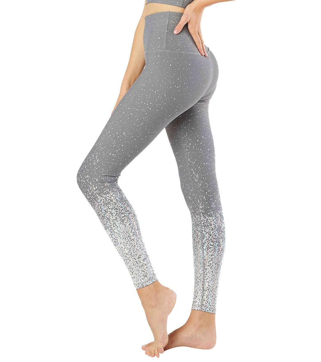Black Silver Grey Sparkle Ombre Glitter Leggings for Sale by ColorFlowArt