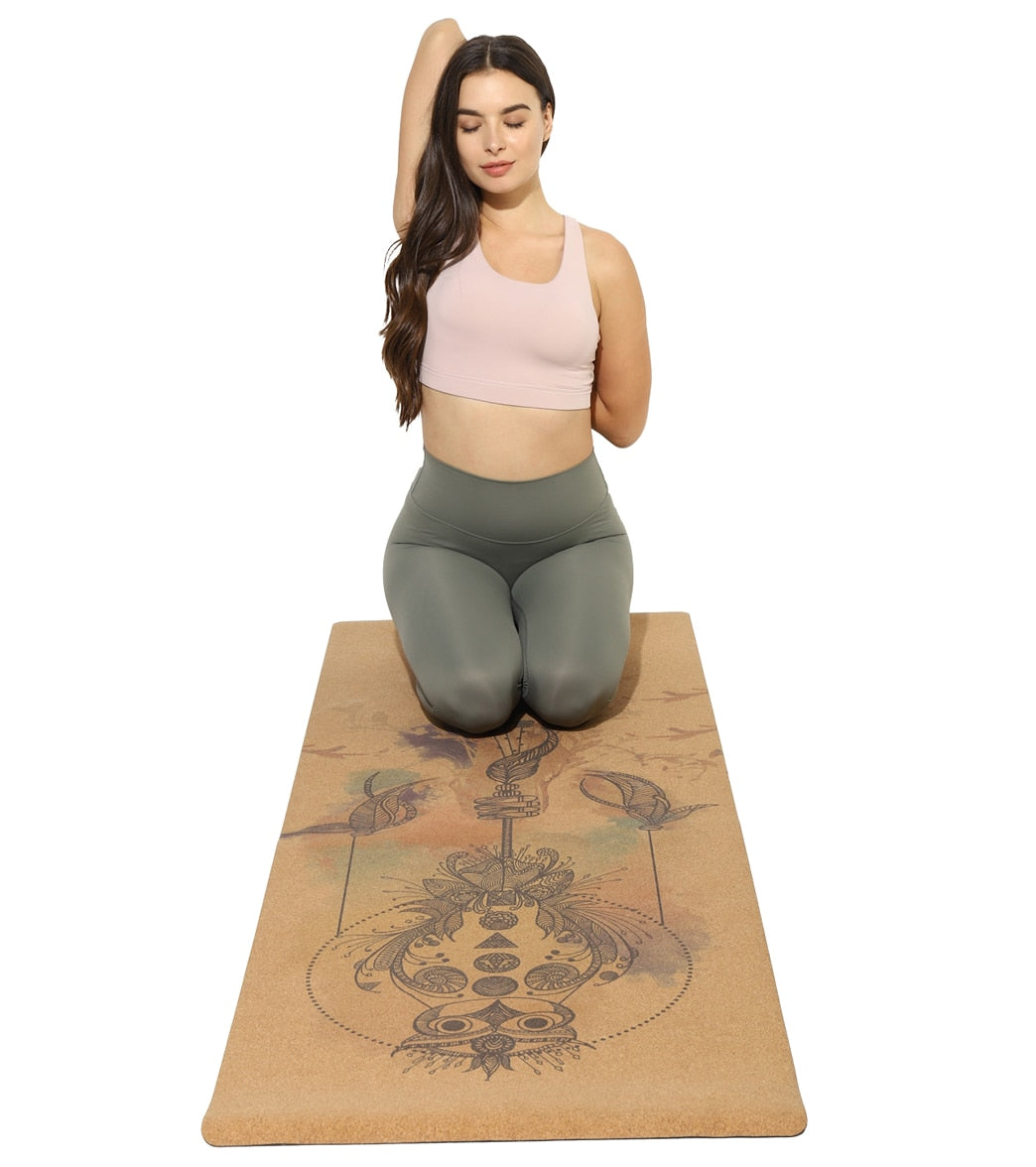 Chakra Pro Cork Yoga Mat by Shakti Warrior 100% Natural & Non