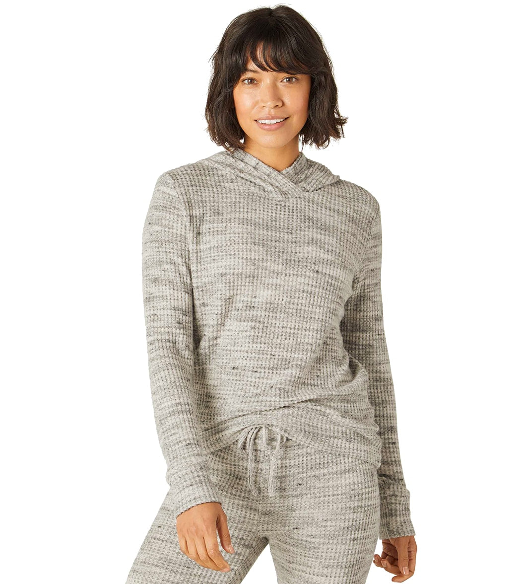 Beyond yoga waffle top knit hoodie