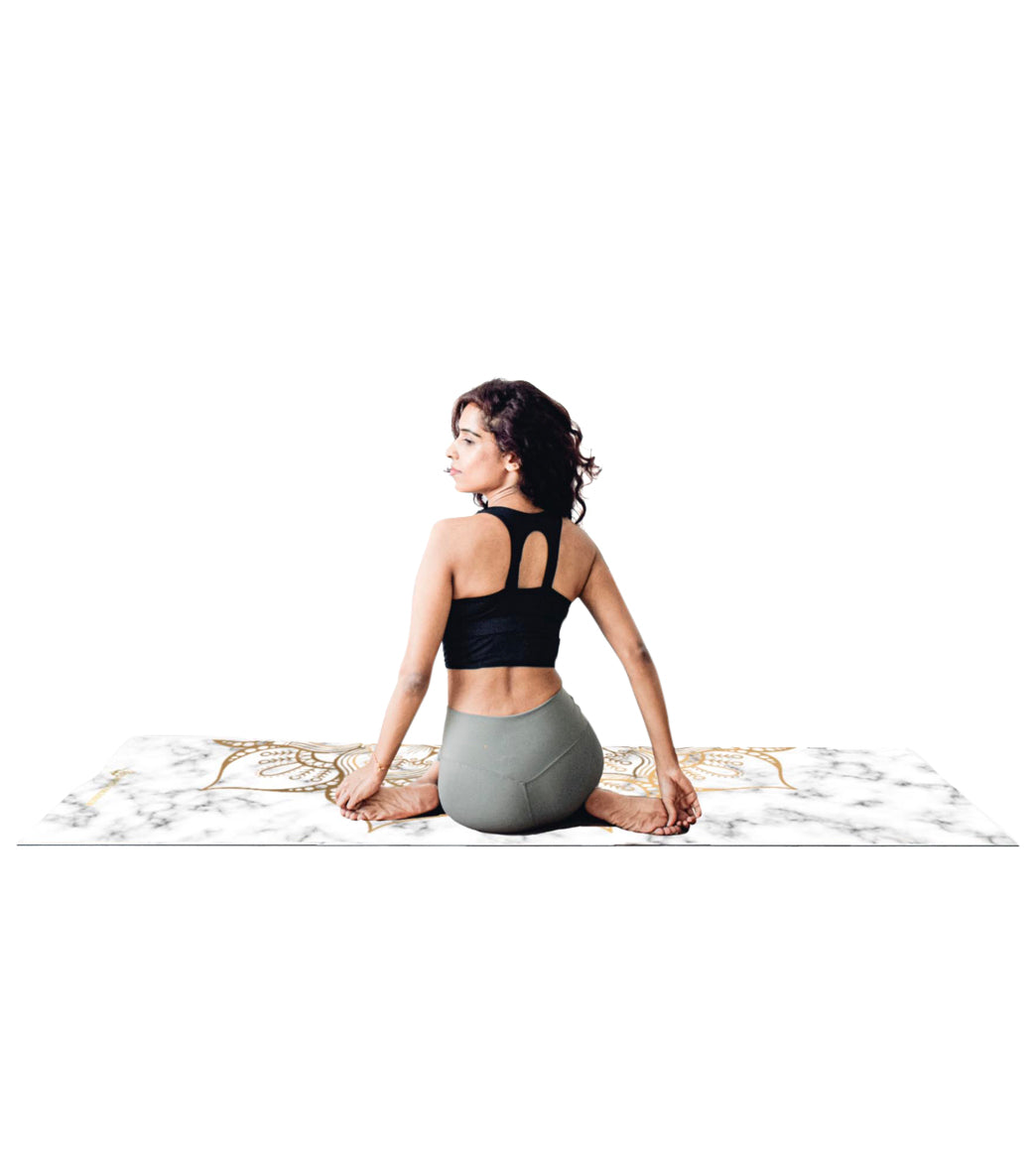 Chakra Hemp Yoga Mat by Shakti Warrior 100% Natural & Non-toxic Non Slip  Durable 