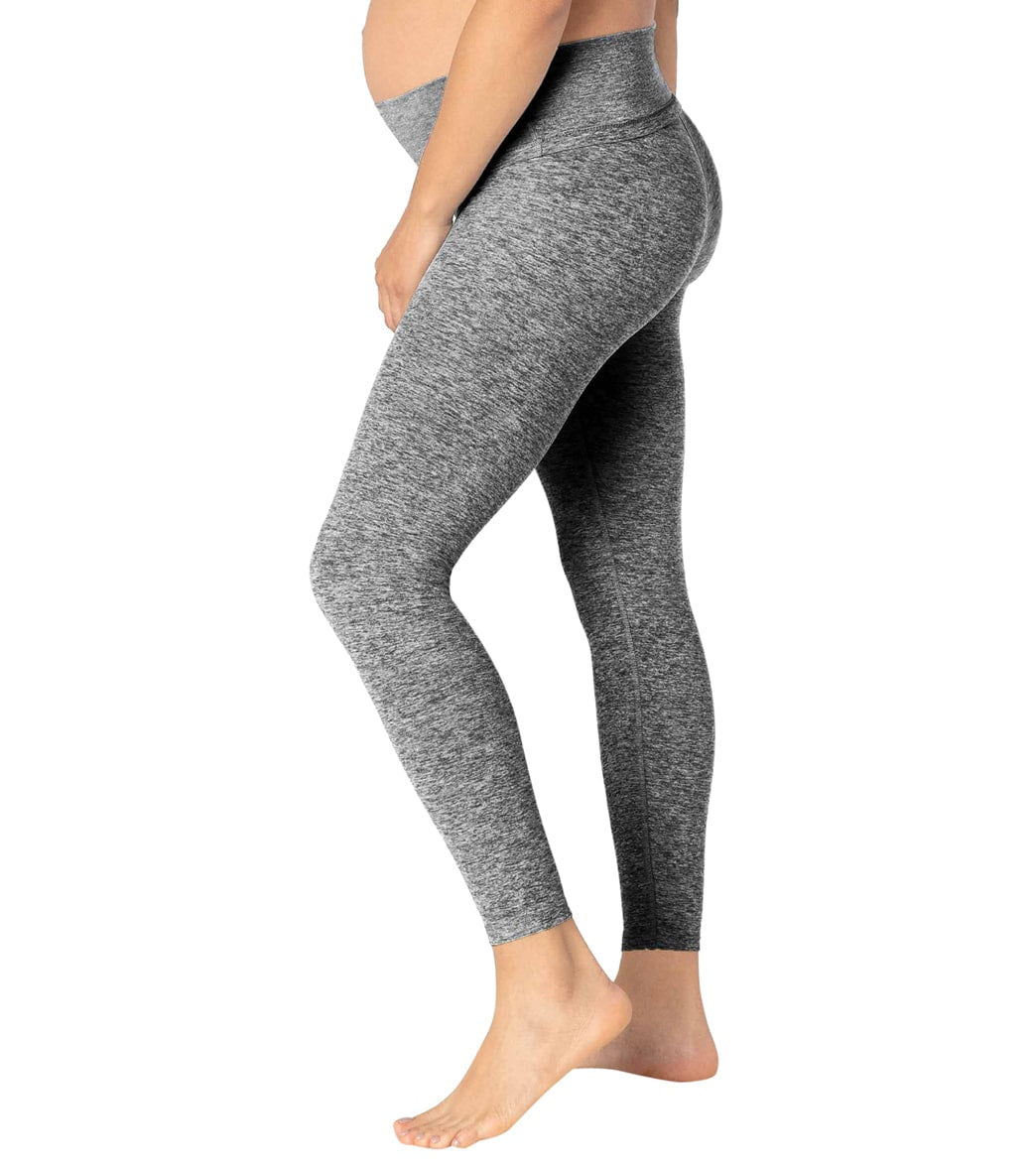 Beyond Yoga Out Of Pocket High Waist Maternity Pocket Leggings In Pale Plum  Heather