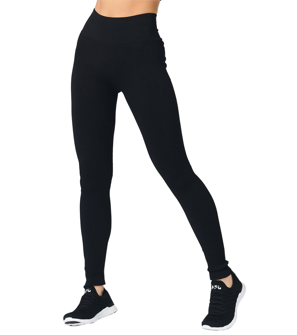 Gaiam Women's High Waisted Capri Yoga Pants - High Rise Compression Workout