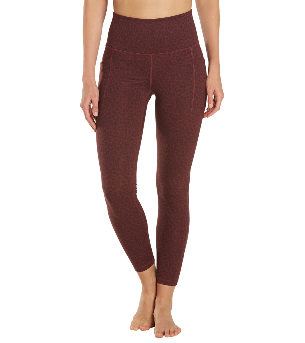 Gaiam Om High Waist Relax Leggings or Capris with Side Pocket (L)