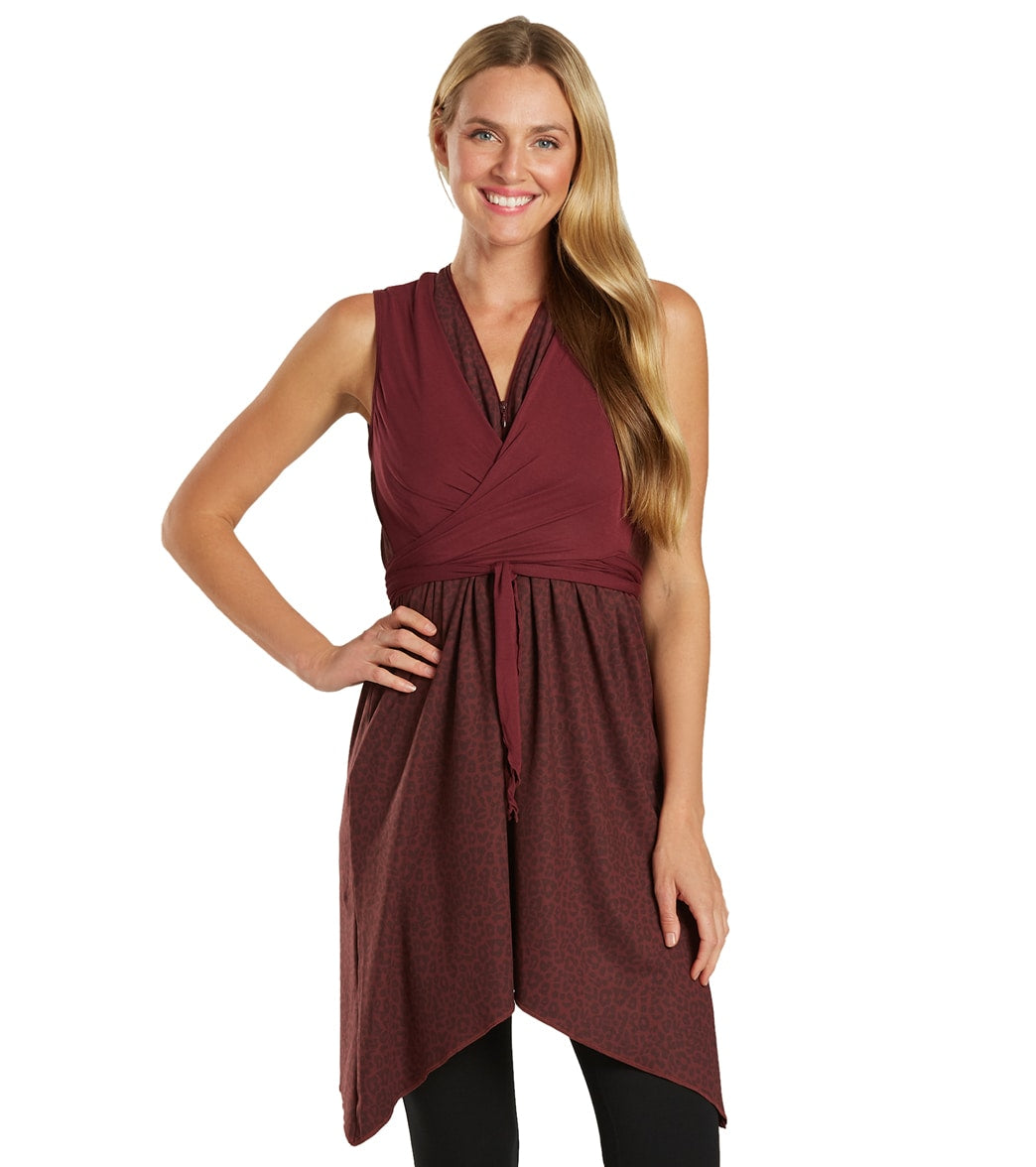 Everyday Yoga Wondrous Solid Wrap Dress at YogaOutlet.com - Free